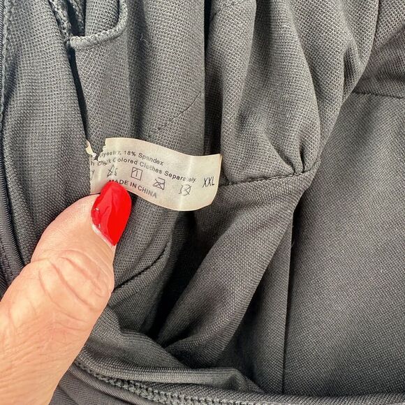 Unbranded Women Sz XXL‎ Black One Piece Bathing Suit tie Front Beach Cruise - Picture 6 of 8